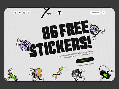 Free Stickers Coming Soon! branding free freebie illustration stickers ui webdesign website