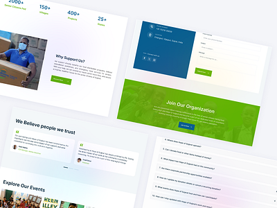 Non-profit Organization Landing Page UI landing page ui ui design uiux website design