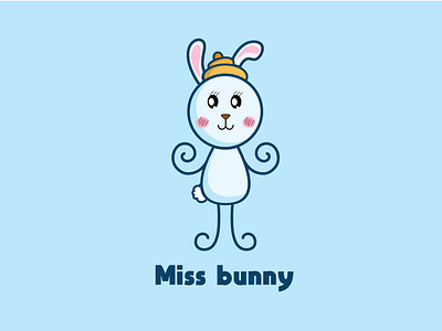 Bunny Illustration 2d art 3d artwork branding cartoon character clean creative design designer99studio drawing flat graphic design illustration logo love school vector