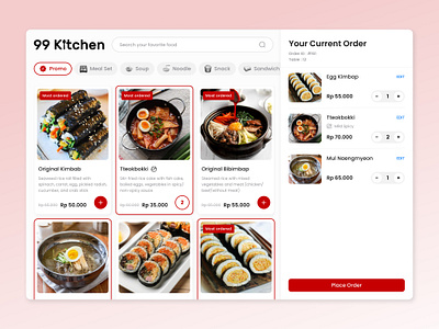 Tablet App - Food Order Kiosk app application design fnb food food order kiosk order self order tab tablet ui ui design