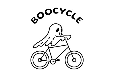 Boocycle apparel apparel design bicycle bike biker funny ghost grim reaper halloween horror meme print on demand skeleton skull spooky sport t shirt t shirt design transportation trick or treat