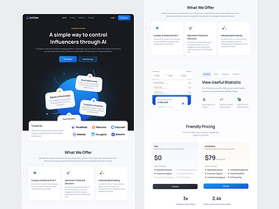 Cyclops - Homepage Tablet Responsive b2b clean design dipa inhouse homepage landing page modern price pricing pricing plan responsive saas saas website social media management startup subscription plan tablet responsive uiux web design website