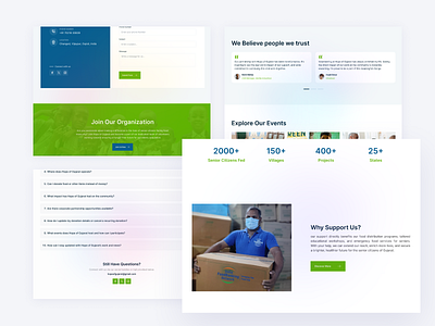 Non-profit Organization Landing Page UI 2 company profile design landingpage non profit portfolio ui ui design uiux ux design website design