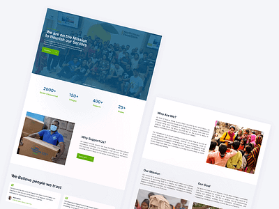 Non-profit Organization Landing Page UI 3 company company page landing page ui ui design uiux ux ux design web design web page website design