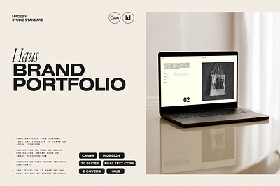 HAUS Portfolio aesthetic brand designer collective creative portfolio feminine freyja haus haus portfolio intentional media kit media kit template modern portfolio indesign portfolio resume studio standard