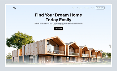 Real Estate Landing Page experience figma hero section home page landing page modern ui real estate ui ux web design