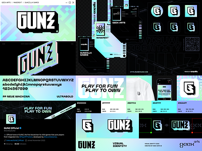 GUNZ Logo & Visual Identity 2024 3d brand identity branding crypto digital emblem esport gaming geex arts guideline logo logotype mase maserekt modern monogram motion graphics symbol tech visual identity