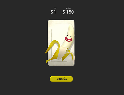 Banana Split game concept 3d game banana split flip coin gambling game concept game design spline