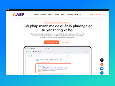 ABP Social Listening Landing page branding ui