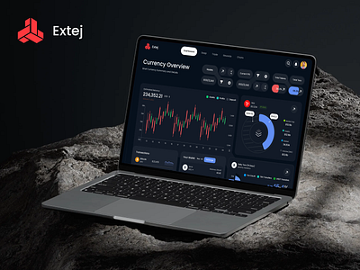 Extej Crypto Dashboard graphic design logo ui