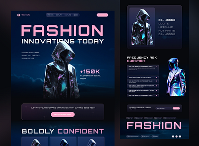 Fashion E-Commerce Landing Page e commerce fashion landing page shop single product ui website