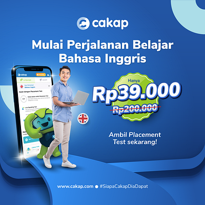 Pricelist Cakap - English branding design diskon illustration promo