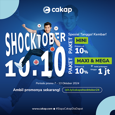 Promo 10.10 By Cakap branding design diskon graphic design illustration promo