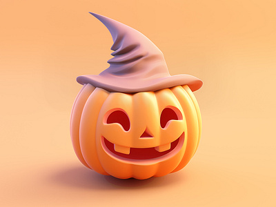 Cute 3D Cartoon Pumpkin Witch for Halloween 3d 3d cartoon characters 3d character designer 3d character modeling 3d custom logos 3d logo design 3d mascot branding 3d pumpkin witch custom 3d animal characters design etsy fiverr fiverr 3d design gerdoo halloween branding design halloween cartoon pumpkin halloween logo design unique 3d logos