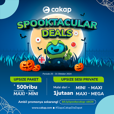 SPOOKTACULAR DEALS branding design diskon graphic design illustration promo vector