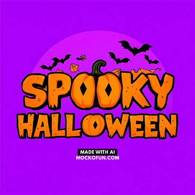 Halloween Text Effect Made with AI design halloween halloween text effect illustration mockofun text style typography