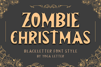 Zombie Christmas beautiful branding christmas design font font design graphic design handwritten illustration logo party santa winter zombie