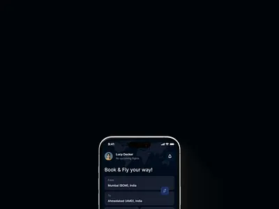 Flight booking App - Home page app asthetic booking dark mode dark mode pellate design flight ticket ticket management ui ux