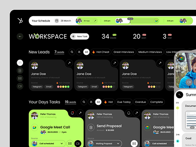 WORKSPACE Dashboard graphic design logo ui