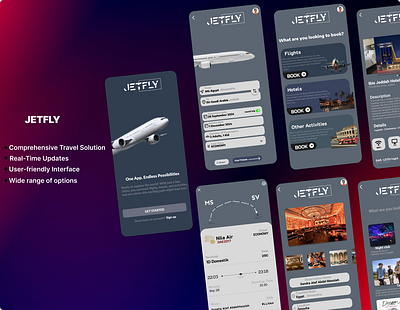 JETFLY...... branding design interface ui ux