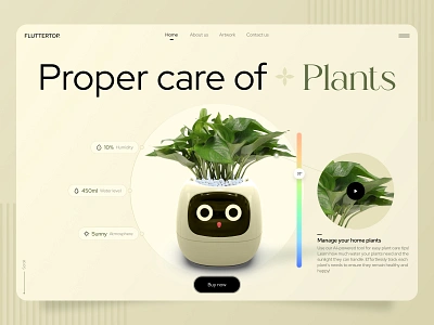 Plant Care Website Design ai ai ui ai web design ai website ai website design artificial intelligence ecommerce ecommerce website eps fluttertop plant ai plant care plant care website plant web design plant website plant website design plants ps web design website design