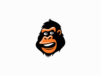 Gorilla Logo animal ape branding cartoon character design emblem entertainment gaming gorilla icon illustration kids logo mark mascot media playful sports vector