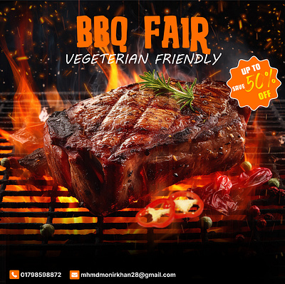 BBQ social media Post design branding food graphic design illustration marketing socail socail media post design