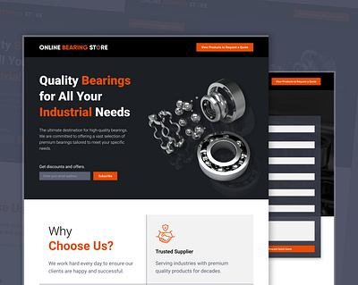 Online Bearing Store: Lead Generation Landing Pages 3d adobe xd bearings landing page branding design digital product design digital product designer figma designer figma ui ux figma uiux graphic design landing page design landing page ui ux design landing page uiux design landing page ux ui design landing page uxui deisgn miro designer ui user experience design user interface design