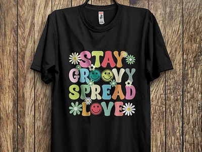 Retro wavy groovy t-shirt design hiking t shirt design hunting t shirt design retro t shirt design streetwear t shirt design t shirt design vintage t shirt design