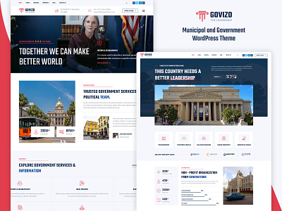 Govizo - Municipal and Government WordPress Theme uiux design web 3.0 update web template wordpress theme