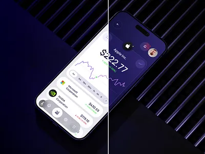 Stockie Investment App Design Darkmode animation app crypto dark mode darkmode interface invest investment lightmode mobile stocks ui ux