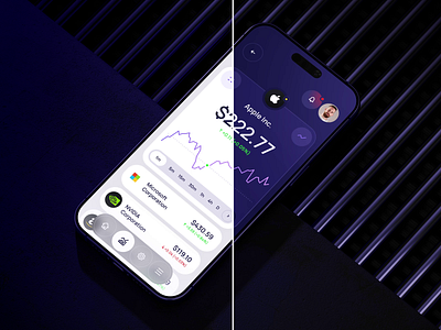 Stockie Investment App Design Darkmode animation app crypto dark mode darkmode interface invest investment lightmode mobile stocks ui ux