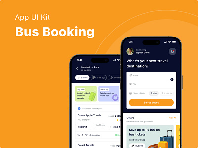 Bus booking app ui application bokking service booking app bus booking bus ticket booking creative creativity design minimal desing mockup transport transport service travelling ui ui kit ux