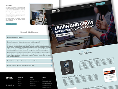 Education System Website Design branding education website landing page design ui ux web design website design