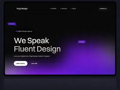 Agency Portfolio Landing page agency design figma figma design landing page portfolio re design typography ui ui design uiux user interface ux ux research web design webs website