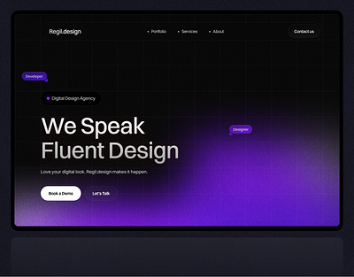 Agency Portfolio Landing page agency design figma figma design landing page portfolio re design typography ui ui design uiux user interface ux ux research web design webs website