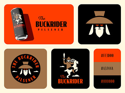 The Buckrider beer logo brand branding brandingdesign graphic design halloween identity label design logo logo design logo designer logodesign logos visual identity