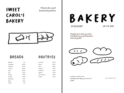 Minimalist Bakery Menu Design ingredient