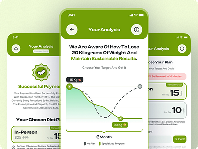 Healthie - Health and Fitness App diet fitness graphic design health mobile product ui