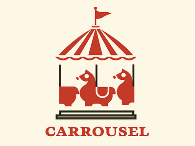 Carrousel branding circus design graphic design horse illustration logo logotype toy vector