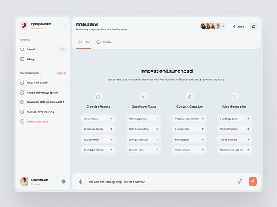 UI for AI assistant ai assistant claude design orange colours primary colour orange product design ui