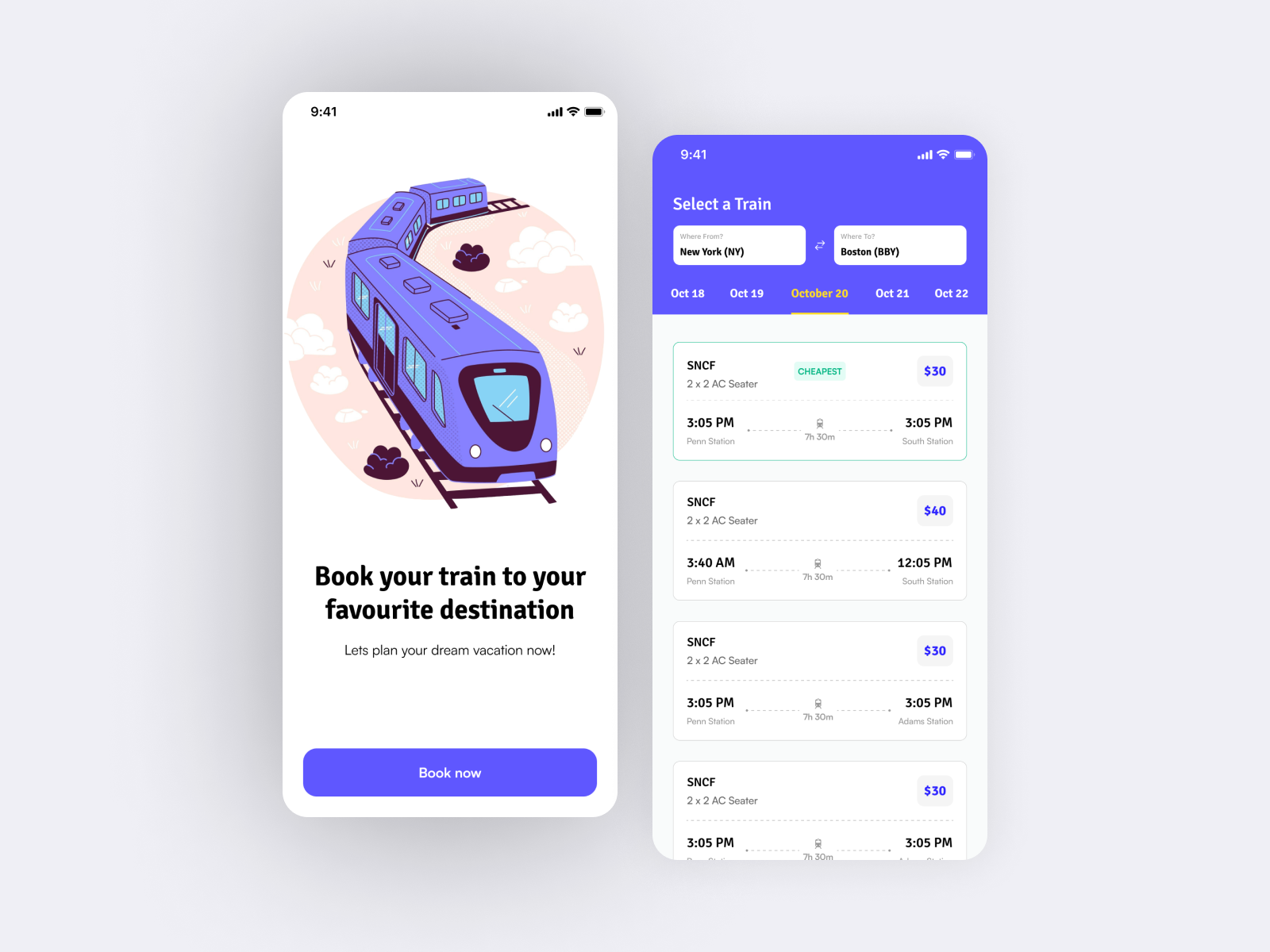 Train booking app concept app application design book trains booking booking app design ios mobile mobile app design train ui ux