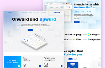 Fintech Company Landing Page Design creative design design fintech landing page landing page design ui design user experience user interface design web design