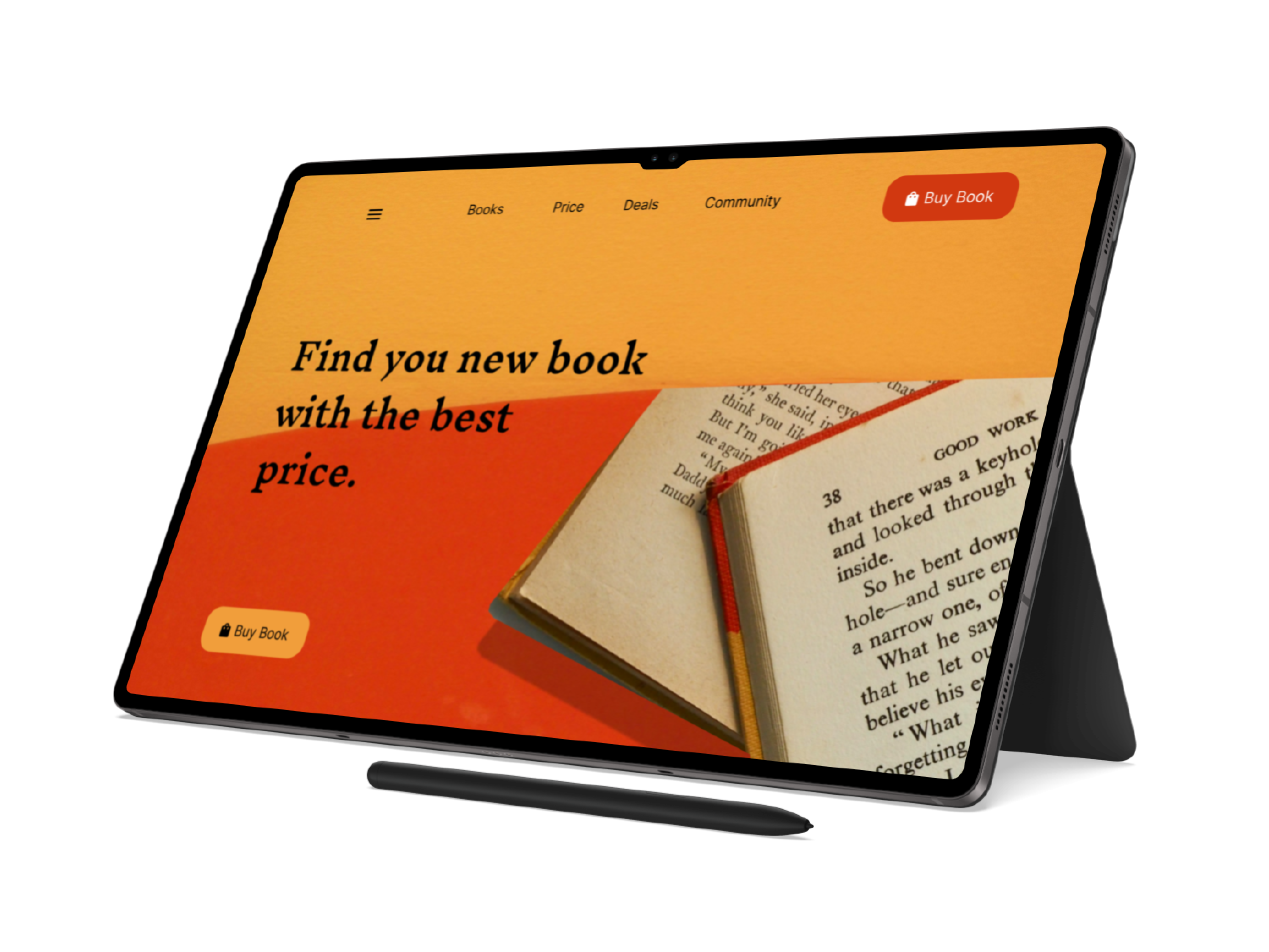 Book Store Landing Page branding dailyui design graphic design ui vector