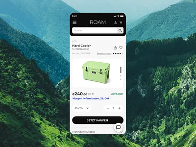 E-Commerce - Product Page - Outdoor Gear camping camping gear e commerce ecommerce figma information architecture mobile online shop online store outdoor outdoors product product page shopping shopping cart ui design uiux ux design