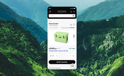 E-Commerce - Product Page - Outdoor Gear camping camping gear e commerce ecommerce figma information architecture mobile online shop online store outdoor outdoors product product page shopping shopping cart ui design uiux ux design