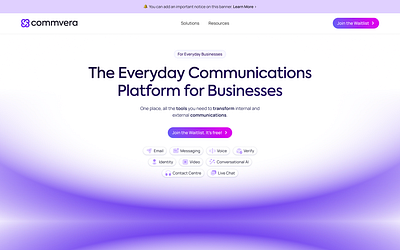 Commvera Website business clean communication design website