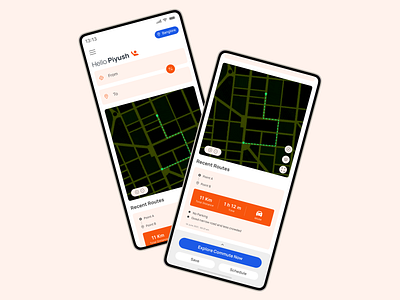 Ease Commute design experience travelapp ui ux