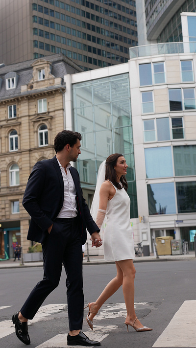 Street Wedding Photoshoot, Frankfurt content creation fasion lifestyle photography