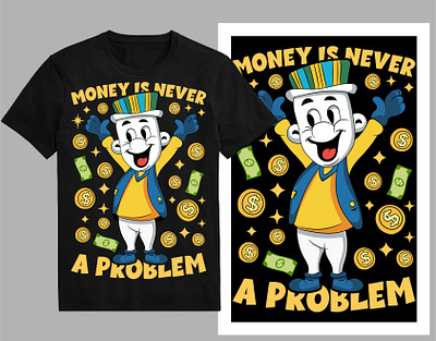 Money is never a problem t-shirt design cash coin dollar dollar sign gold money hand money income money money sign money symble retro style rich shirt streetwear t shirt design tee trendy t shirt tshirt typography wealth